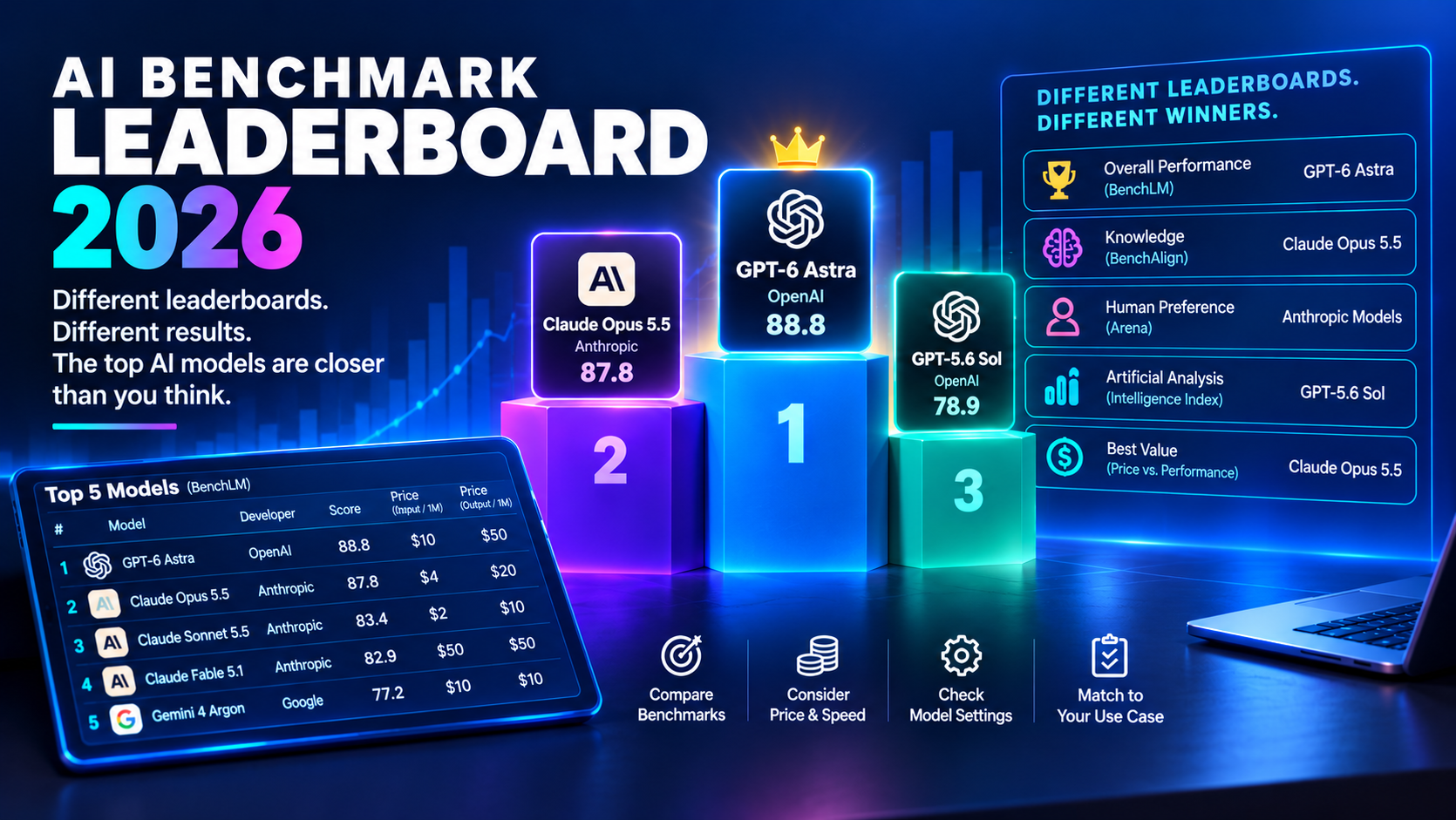 AI Benchmark Leaderboard 2026: Latest Model Scores, Rankings & Results